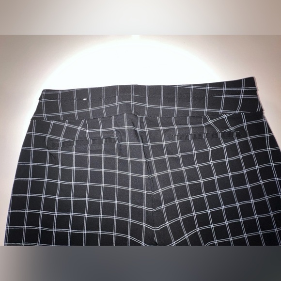 Express Navy and White Plaid Pants Size 10 Long - Picture 5 of 10
